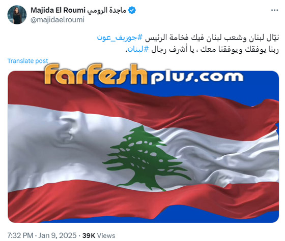 نجوم لبنان يهنئون الرئيس جوزيف عون منهم إليسا، كفوري، نجوى كرم، نانسي، ماجدة الرومي وراغب علامة صورة رقم 2